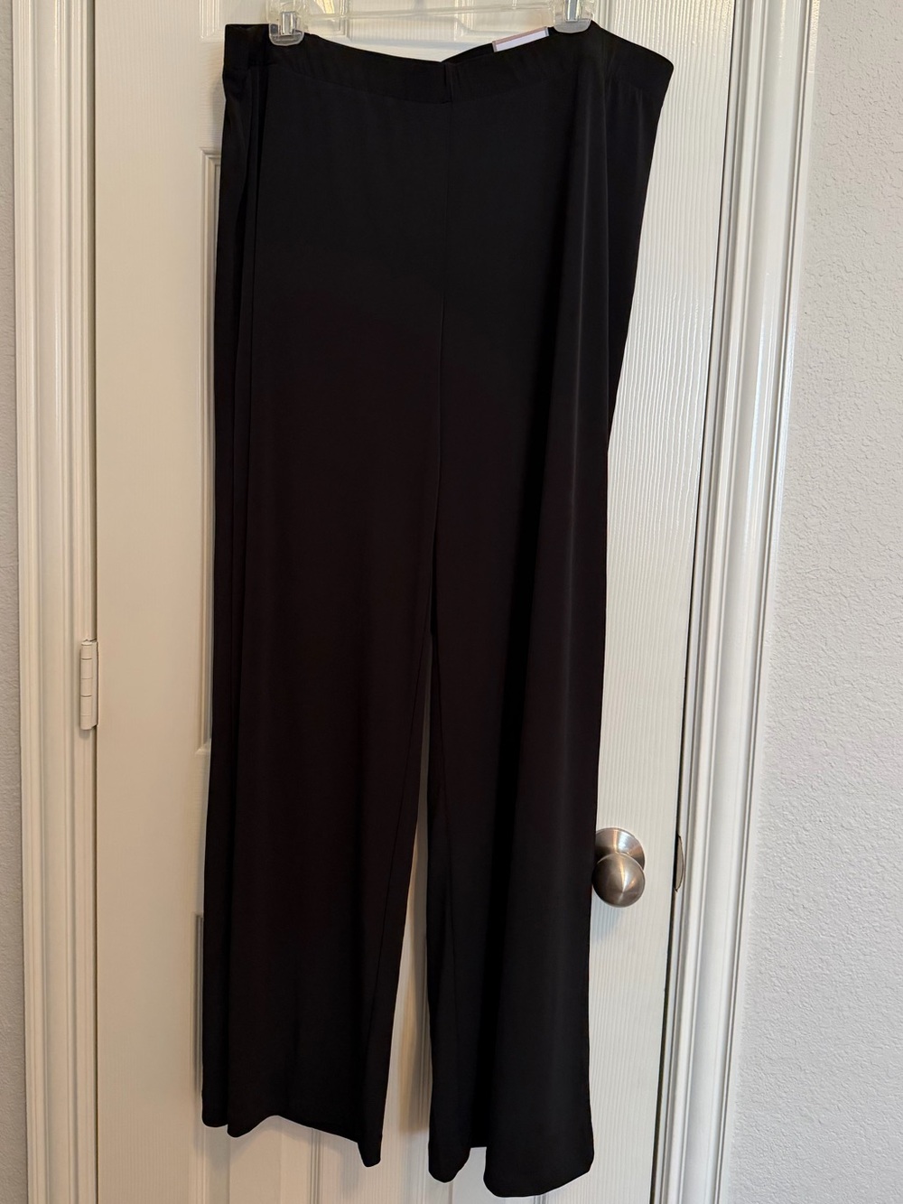 Chico’s Ultimate Fit Size 3 Black Easy Palazzo Wide Leg Pants NWT 31.5”